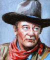 Portrait of John Wayne. Size: 38x48mm